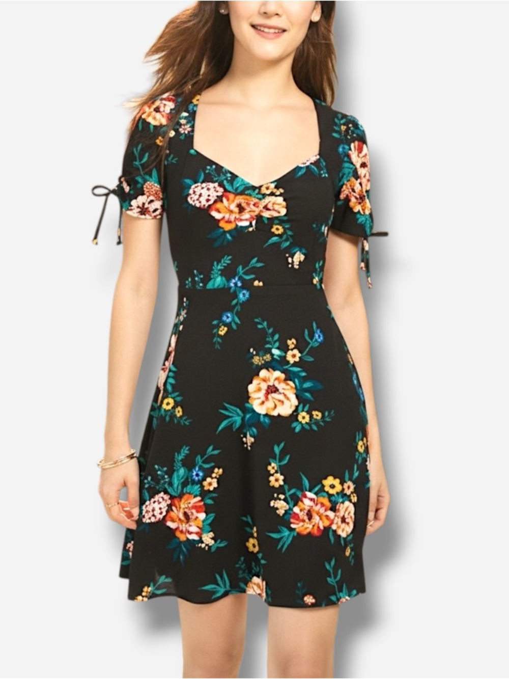 🌸New🌸 Floral A-line Dress Bebop Sz Small NWT